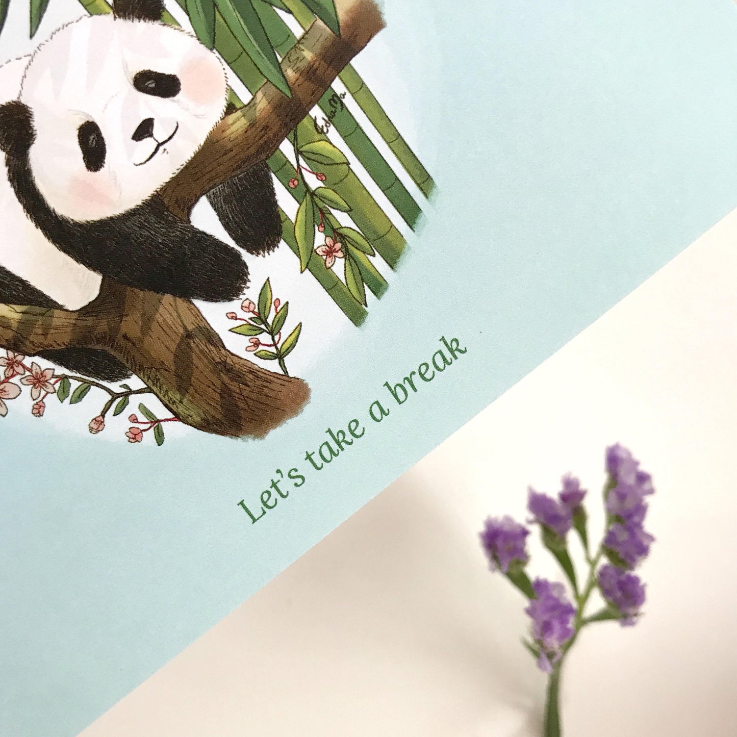 Panda Postcard – Let's Take a Break