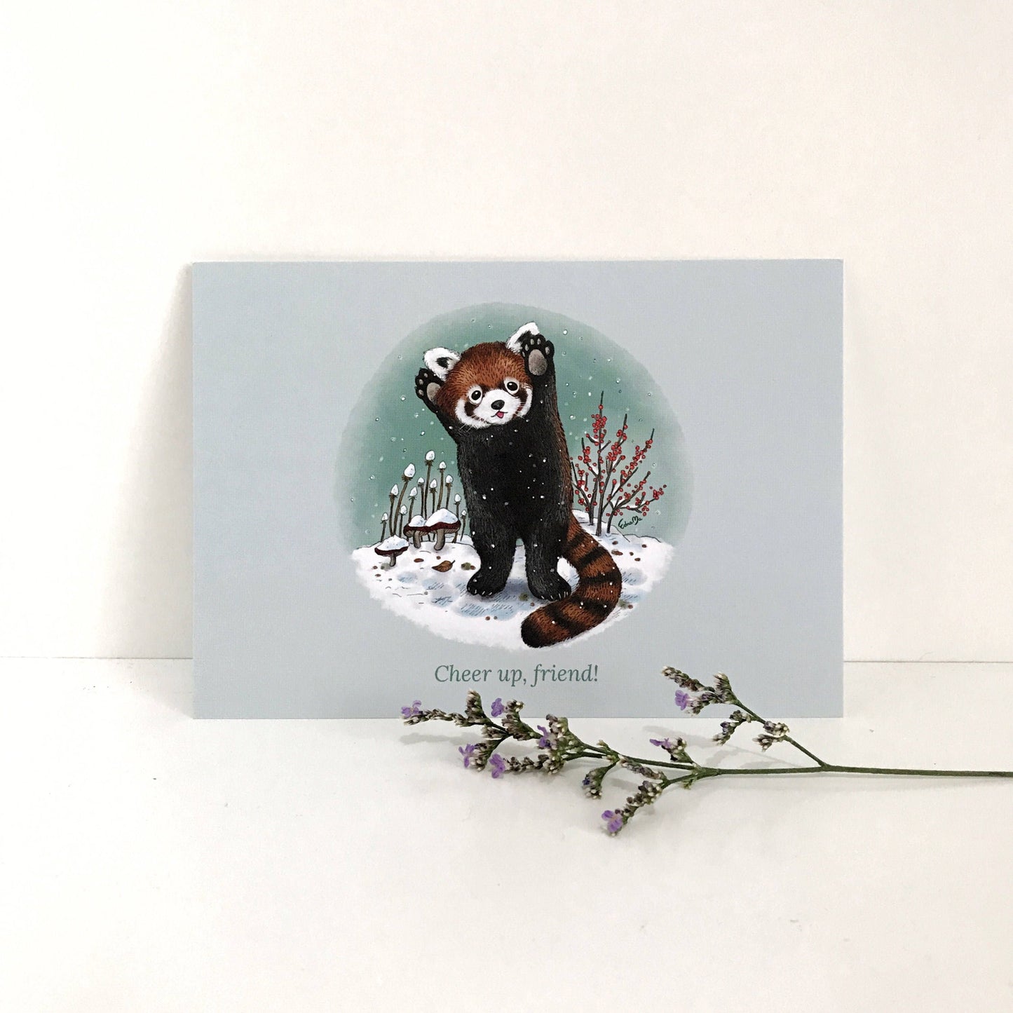 Red Panda Postcard – Cheer Up, Friend!