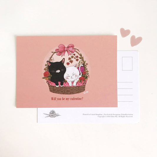 Kittens Postcard – Will You Be My Valentine?