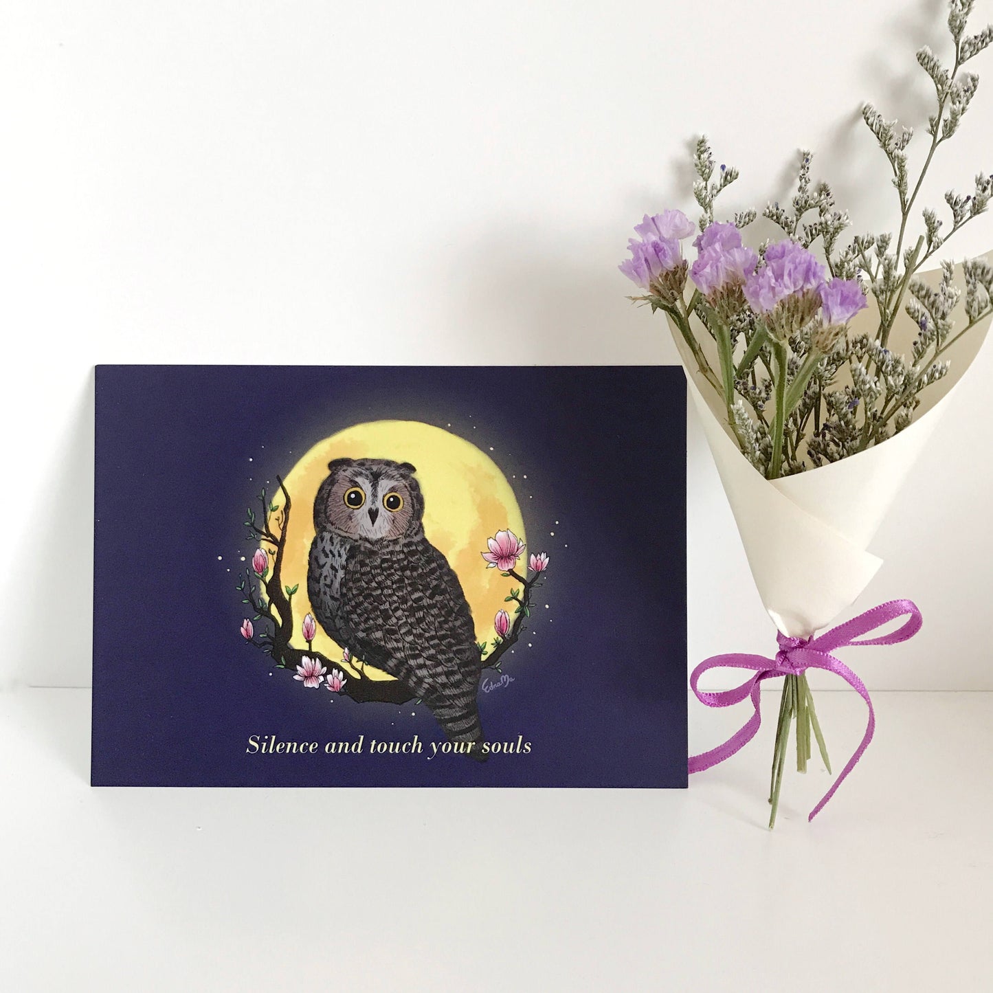 Owl Postcard – Silence and Touch Your Souls