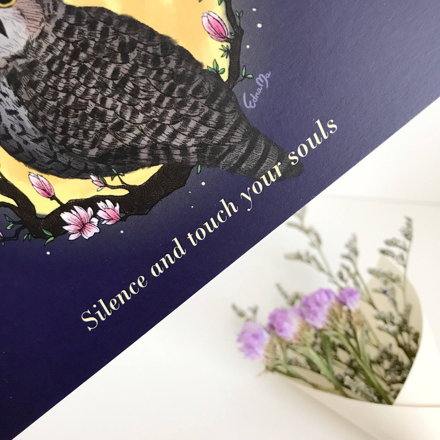 Owl Postcard – Silence and Touch Your Souls