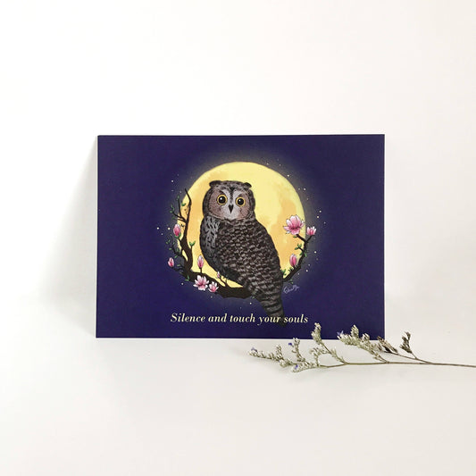 Owl Postcard – Silence and Touch Your Souls