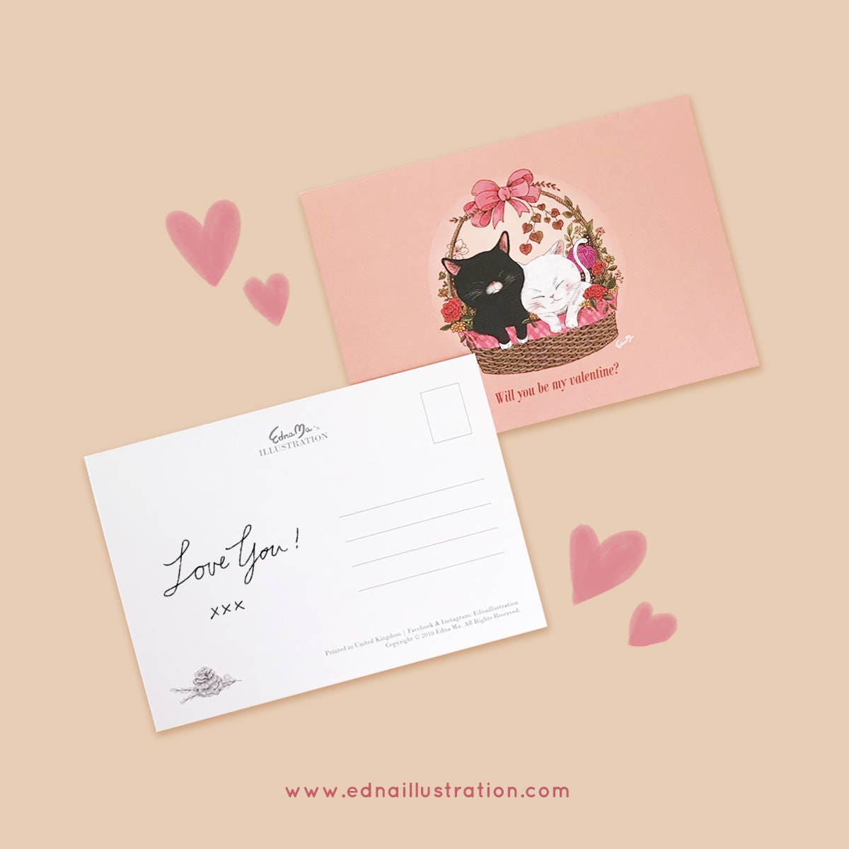 Kittens Postcard – Will You Be My Valentine?